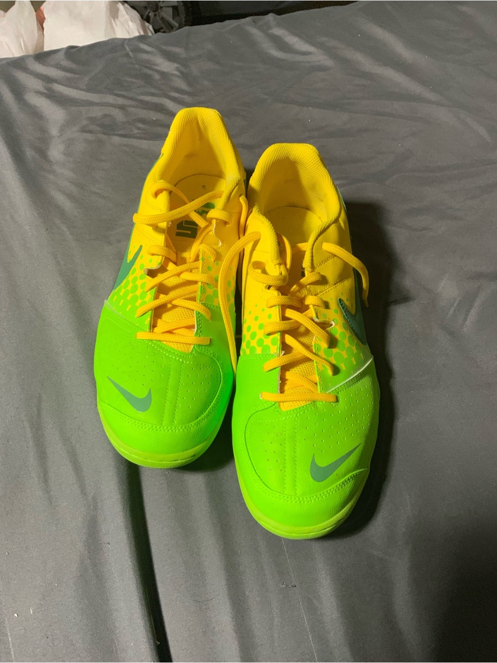 Nike Neon Green and Bright Yellow Athletic Sneakers